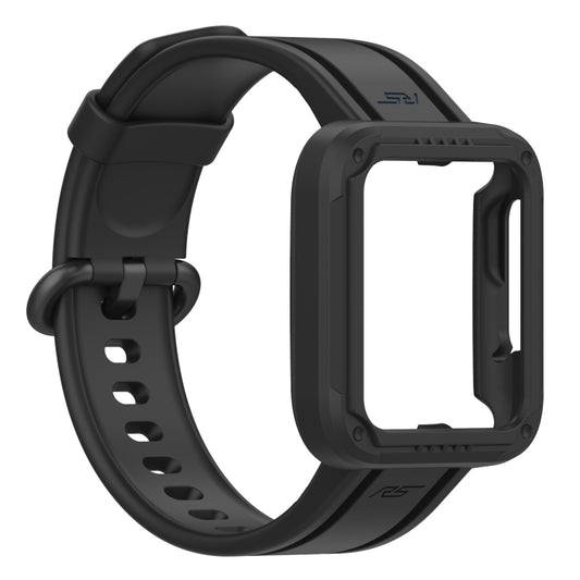 For Xiaomi Mi Watch 2 Lite Silicone Solid Color Watch Band(Black) by bashfashion