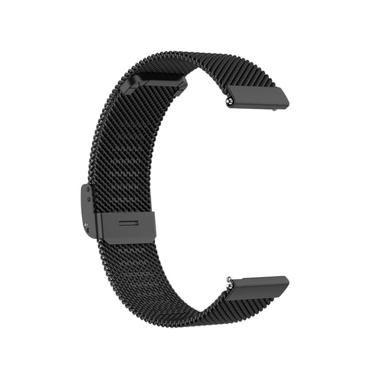 22mm Milan Metal Steel Mesh One Buckle Watch Band For Huawei GT3 Pro 46mm(Black) by bashfashion