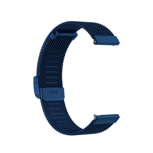22mm Milan Metal Steel Mesh One Buckle Watch Band For Huawei GT3 Pro 46mm(Blue) by bashfashion