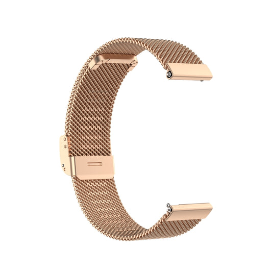 20mm Milan Metal Steel Mesh One Buckle Watch Band For Huawei GT3 Pro 43mm(Rose Gold) by bashfashion