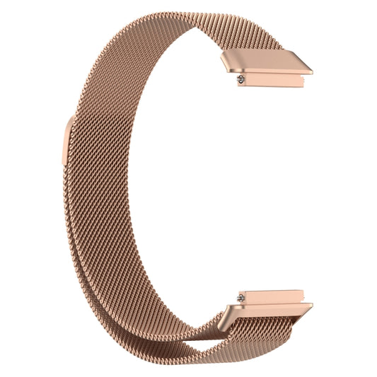 For Huawei Band 7 Milan Magnetic Watch Band(Rose Gold) by bashfashion