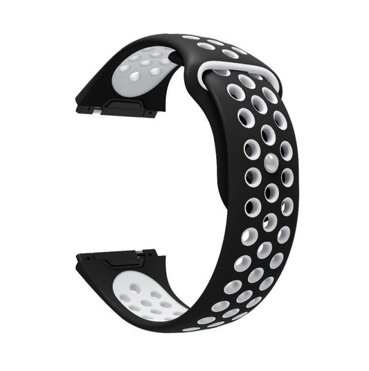 For Fitbit Ionic Breathable Two-tone Silicone Watch Band(Black White) by bashfashion
