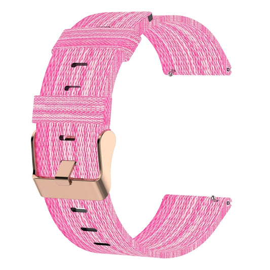 For Garmin Forerunner 245 Music 20mm Nylon Woven Watch Band(Pink) by bashfashion