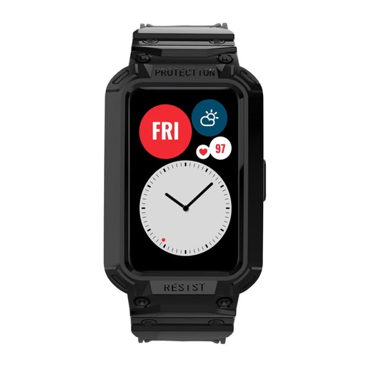 For Huawei Watch Fit 2020 / Honor Watch ES 2020 JSM Integrated TPU Adjustable Elastic Watch Band (Black) by bashfashion