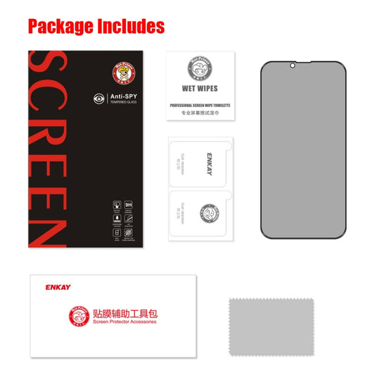 For iPhone 14 Plus ENKAY 28 Degree Anti-peeping Tempered Glass Film by ENKAY