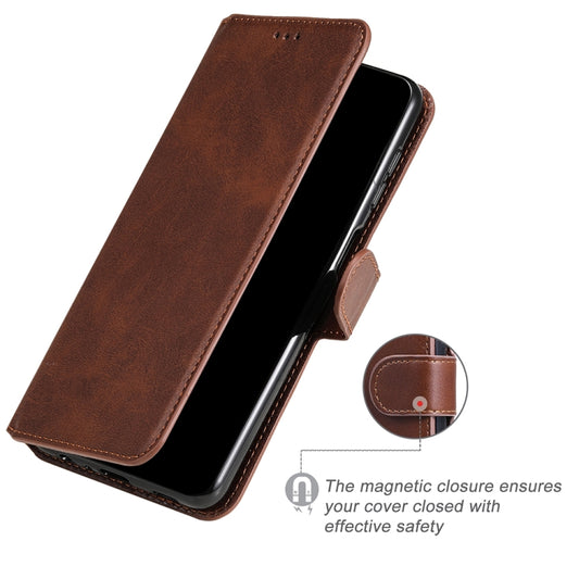 For Honor 60 JUNSUNMAY Calf Texture Leather Phone Case(Brown) by JUNSUNMAY