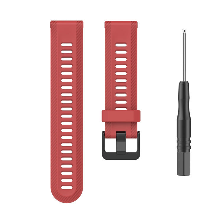 For Garmin Forerunner 955 22mm Solid Color Silicone Watch Band(White) by bashfashion