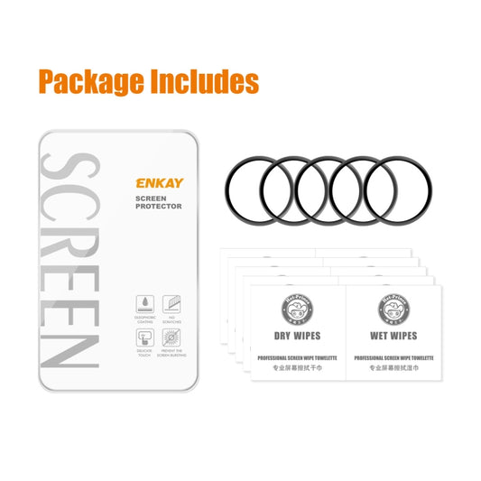 5 PCS For Samsung Galaxy Watch5 40mm ENKAY 3D PC + PMMA HD Full Coverage Screen Protector Film by ENKAY