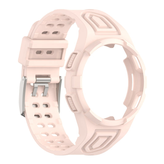 For Samsung Galaxy Watch5 40mm Armor Integrated TPU Double-Pin Buckle Smart Watch Band(Pink) by bashfashion