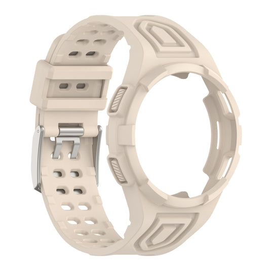 For Samsung Galaxy Watch5 40mm Armor Integrated TPU Double-Pin Buckle Smart Watch Band(Beige) by bashfashion