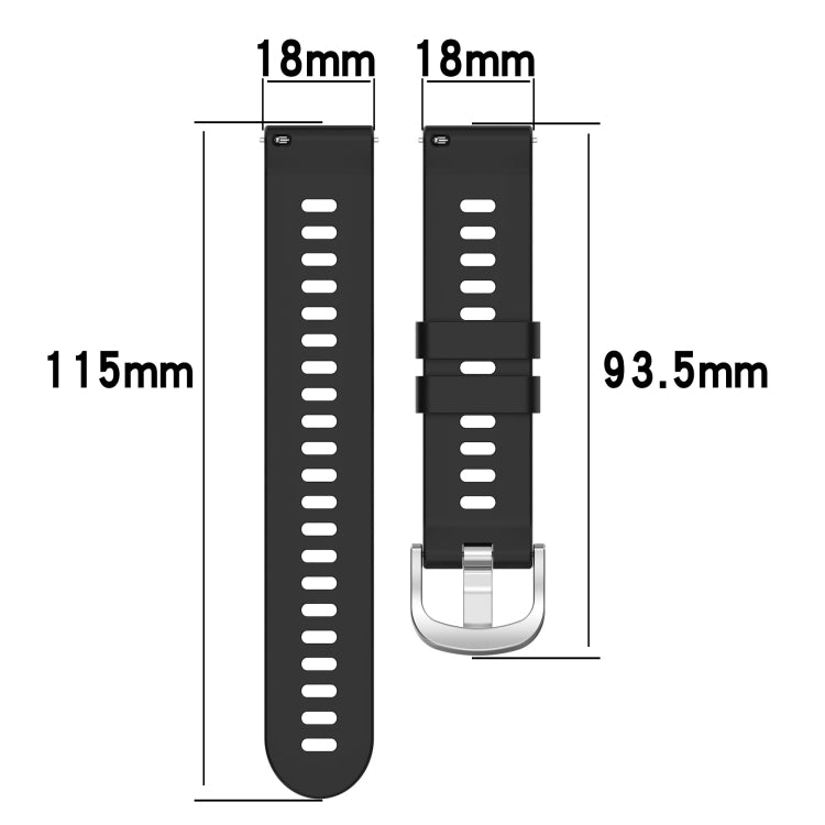 For Garmin Venu 2S 18mm Solid Color Silicone Watch Band(White) by bashfashion