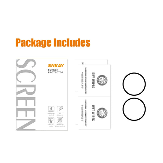 2 PCS For Samsung Galaxy Watch5 44mm ENKAY 9H Full Cover Tempered Glass Watch Film by ENKAY