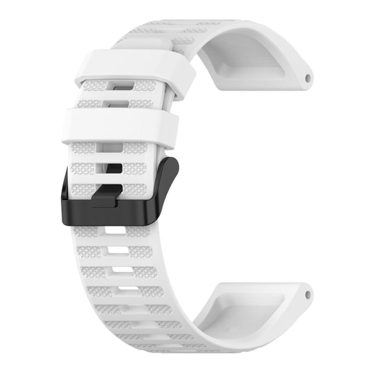 For Garmin Forerunner 945 22mm Horizontal Texture Silicone Watch Band with Removal Tool(White) by bashfashion