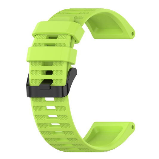 For Garmin Forerunner 945 22mm Horizontal Texture Silicone Watch Band with Removal Tool(Lime Green) by bashfashion
