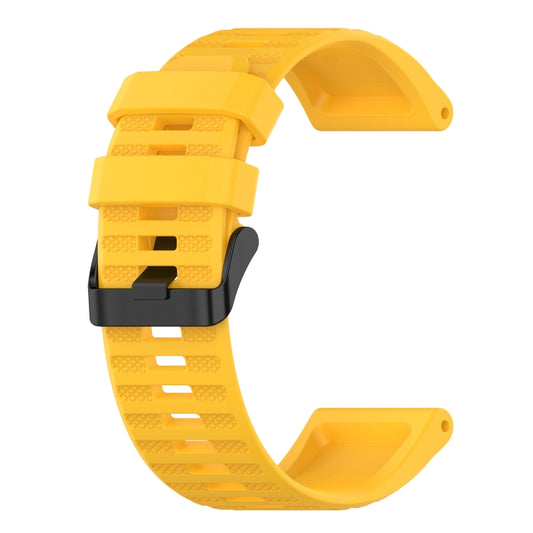 For Garmin Forerunner 945 22mm Horizontal Texture Silicone Watch Band with Removal Tool(Yellow) by bashfashion