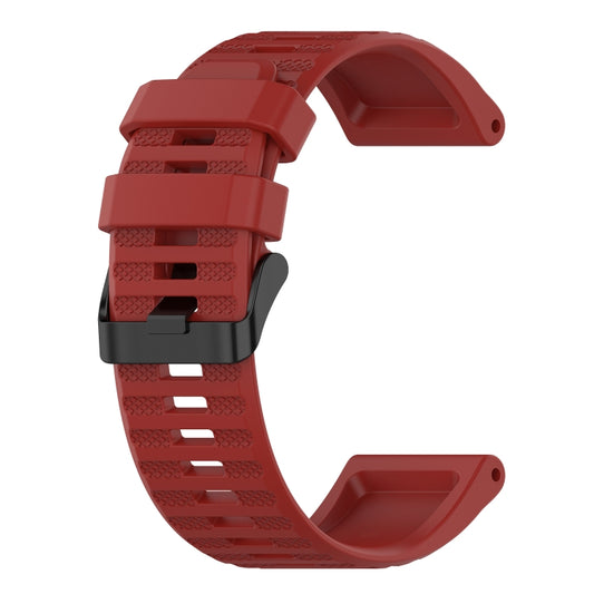 For Garmin Forerunner 945 22mm Horizontal Texture Silicone Watch Band with Removal Tool(Red) by bashfashion
