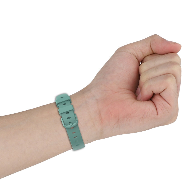 For Fitbit Inspire 3 Solid Color Silicone Watch Band, Size:L(Dark Blue) by bashfashion