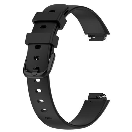 For Fitbit Inspire 3 Solid Color Silicone Watch Band, Size:S(Black) by bashfashion