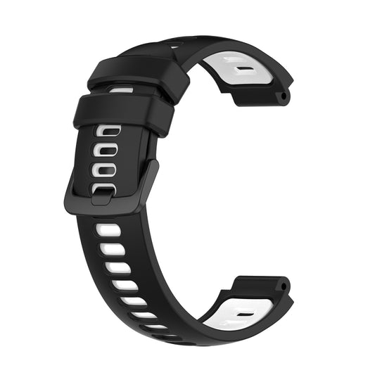 For Garmin Forerunner 735 / 735XT Two-Color Silicone Watch Band(Black+White) by bashfashion