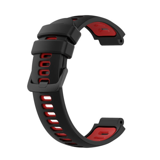 For Garmin Forerunner 735 / 735XT Two-Color Silicone Watch Band(Black+Red) by bashfashion