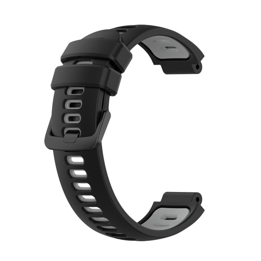 For Garmin Forerunner 735 / 735XT Two-Color Silicone Watch Band(Black+Grey) by bashfashion