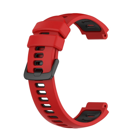 For Garmin Forerunner 735 / 735XT Two-Color Silicone Watch Band(Red+Black) by bashfashion