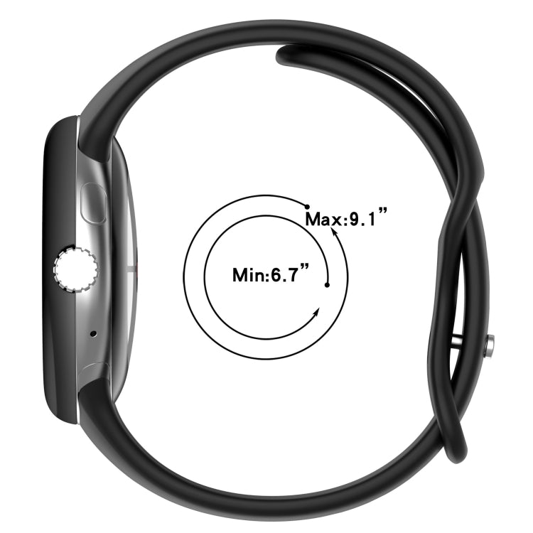 For Google Pixel Watch Water Drop Slimming Butterfly Button Solid Silicone Band(Starlight Color) by bashfashion