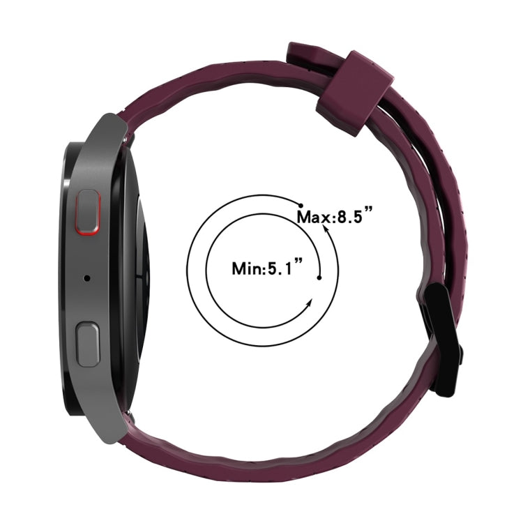 For Garmin Forerunner 55 20mm Football Pattern Solid Color Silicone Watch Band(White) by bashfashion