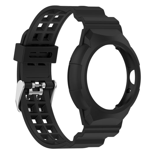For Google Pixel Watch Integrated Fully Enclosed Silicone Watch Band(Black) by bashfashion