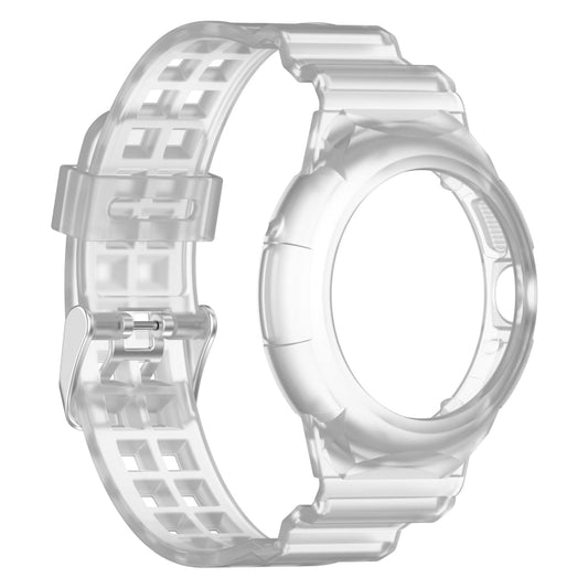 For Google Pixel Watch Integrated Fully Enclosed Silicone Watch Band(Transparent) by bashfashion