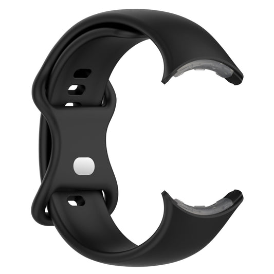 For Google Pixel Watch Loop Type Solid Color Silicone Watch Band, Size:L(Black) by bashfashion