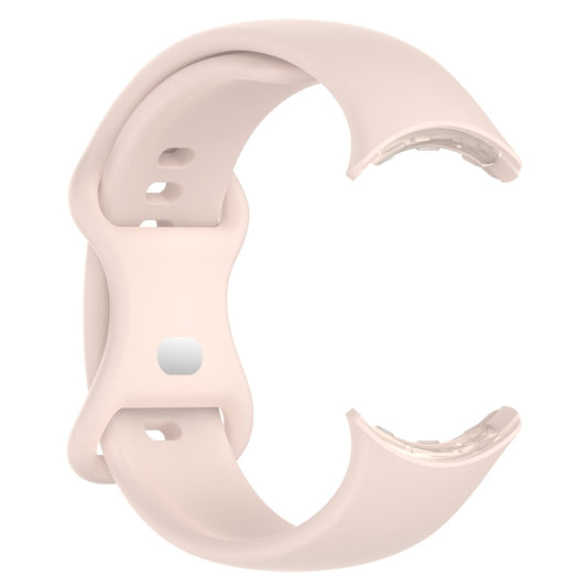 For Google Pixel Watch Loop Type Solid Color Silicone Watch Band, Size:L(Pink) by bashfashion