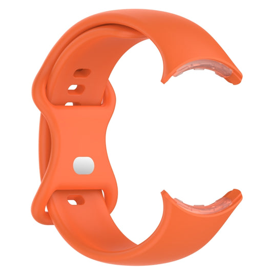 For Google Pixel Watch Loop Type Solid Color Silicone Watch Band, Size:S(Orange) by bashfashion