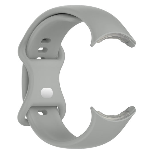 For Google Pixel Watch Loop Type Solid Color Silicone Watch Band, Size:S(Grey) by bashfashion