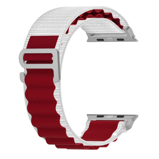 Double Color Nylon Watch Band For Apple Watch Ultra 49mm(Starlight+Red) by bashfashion