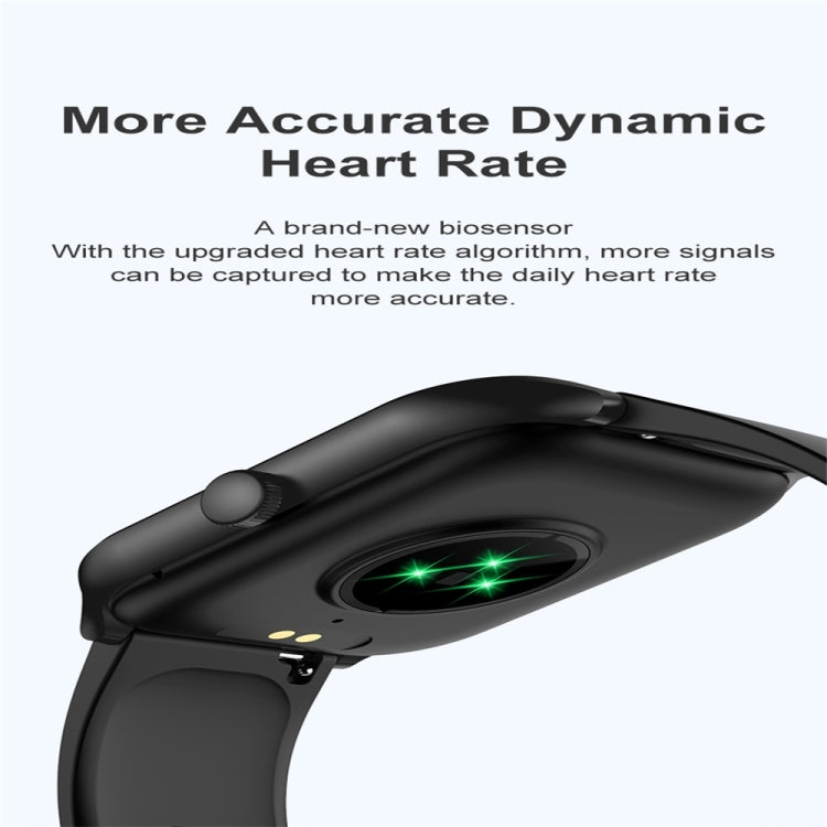 P58 1.96 inch Color Screen Smart Watch Support Heart Rate Monitoring / Blood Pressure Monitoring(Silver) by bashfashion