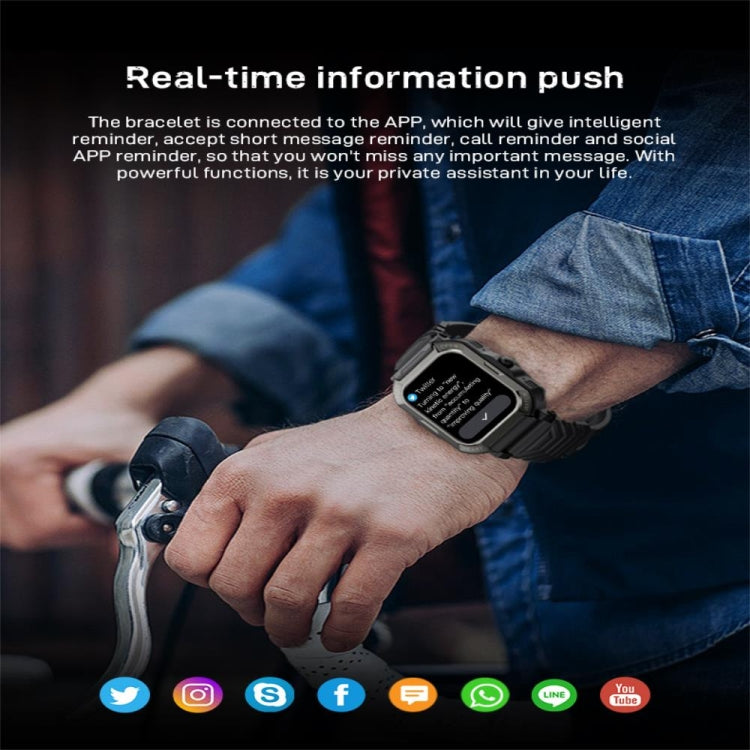 H30 1.91 inch Color Screen Smart Watch,Support Heart Rate Monitoring / Blood Pressure Monitoring(Silver) by bashfashion