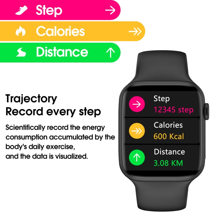 W38 1.9 inch Color Screen Smart Watch,Support Heart Rate Monitoring / Blood Pressure Monitoring(White) by bashfashion