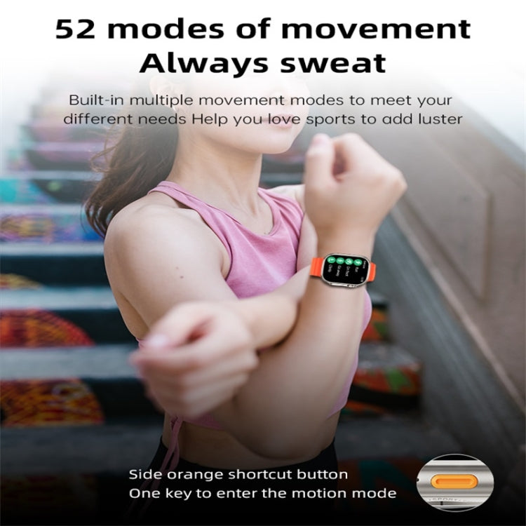 WS68 ULTRA 1.85 inch Color Screen Smart Watch,Support Heart Rate Monitoring / Blood Pressure Monitoring(Gold) by bashfashion