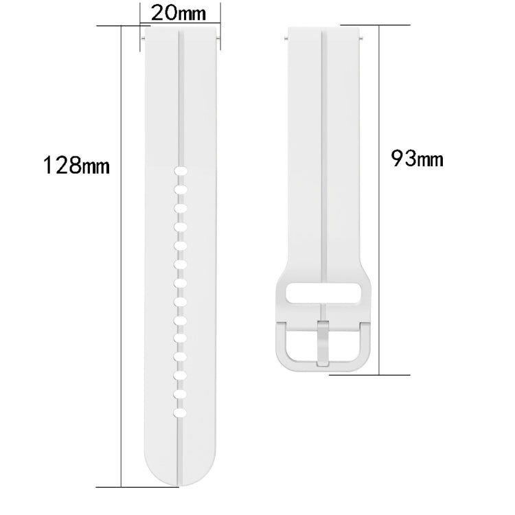 For Garmin Venu 2 Plus 20mm Loop Silicone Watch Band(White) by bashfashion
