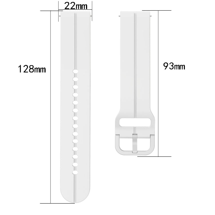 For Garmin Forerunner255 22mm Loop Silicone Watch Band(White) by bashfashion