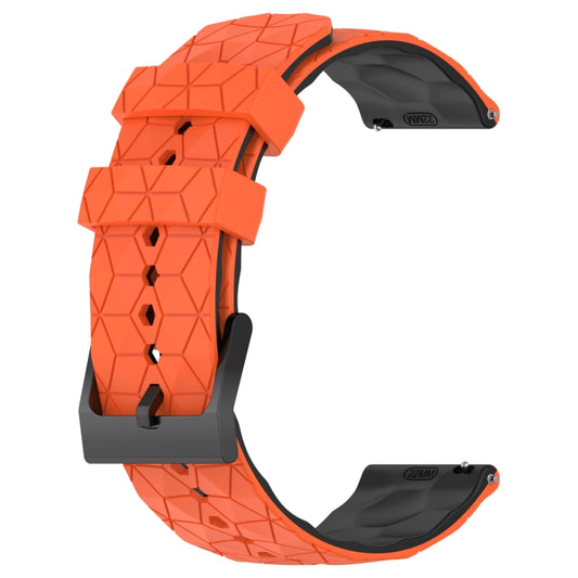 For Amazfit GTS 2 20mm Football Texture Two-Color Silicone Watch Band(Orange+Black) by bashfashion