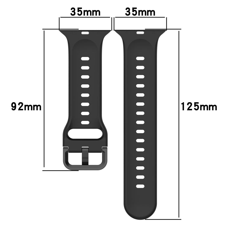 Two-Color Loop Buckle Silicone Watch Band For Apple Watch Ultra 49mm(White+Red) by bashfashion