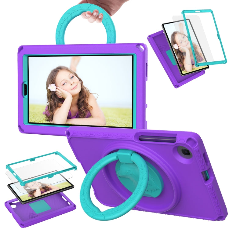 For Samsung Galaxy Tab A11 / A9 EVA Hybrid PC Shockproof Tablet Case with Frame(Purple) by bashfashion