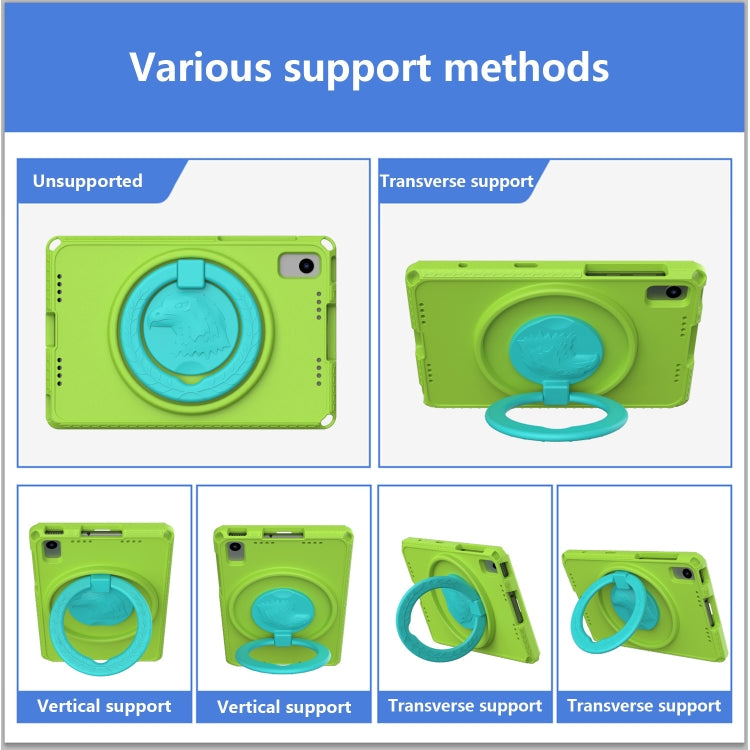 For Samsung Galaxy Tab S6 Lite 2024 EVA Hybrid PC Shockproof Tablet Case with Frame(Grass Green) by bashfashion