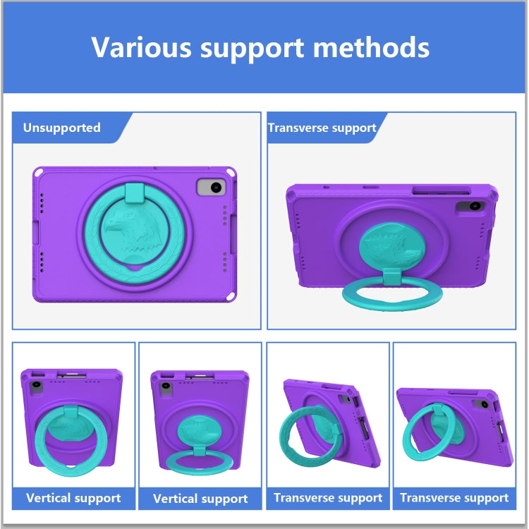 For Samsung Galaxy Tab S6 Lite 2024 EVA Hybrid PC Shockproof Tablet Case with Frame(Purple) by bashfashion