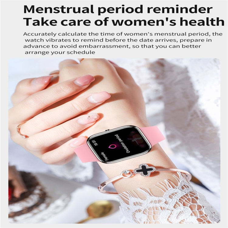 Y9 Pro 1.85 inch Color Screen Smart Watch,Support Heart Rate Monitoring / Blood Pressure Monitoring(Pink) by bashfashion