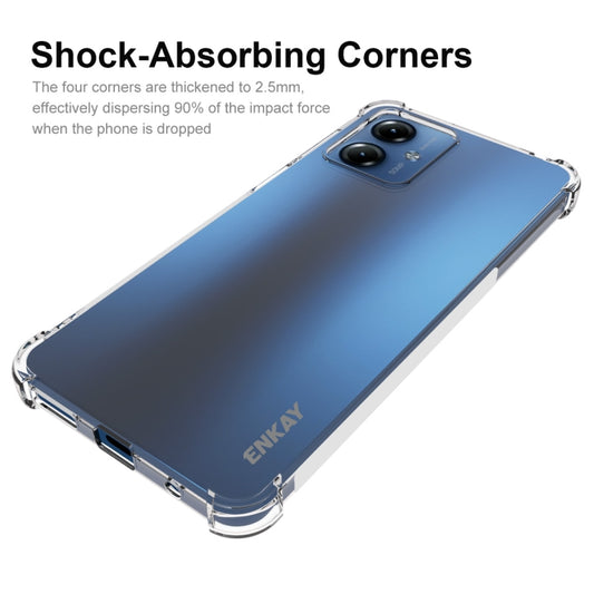For Motorola Moto G14 4G ENKAY Hat-Prince Transparent TPU Shockproof Phone Case by ENKAY