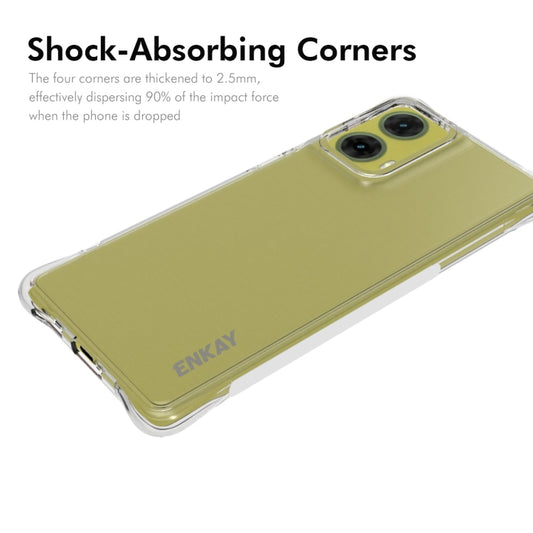 For Motorola Moto G85 5G ENKAY Hat-Prince Transparent TPU Shockproof Phone Case by ENKAY