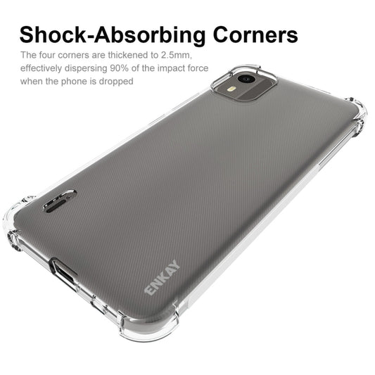 For Nokia C12 4G ENKAY Clear TPU Shockproof Anti-slip Phone Case by ENKAY